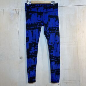 ALO Airbrush Electric Blue Tie Dye 29" Leggings Size M Excellent Condition